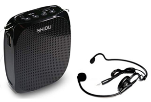 SHIDU Amplificateur Voix Portable avec Micro-Casque sans Fil 10W Batterie  Rechargeable amplificateur de Voix système de Son pa Haut-Parleur Vocal  pour
