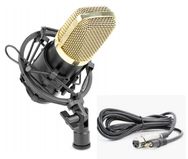 Microphone dynamique filaire professionnel, micro vocal avec câble XLR à  6.35mm pour karaoké statique